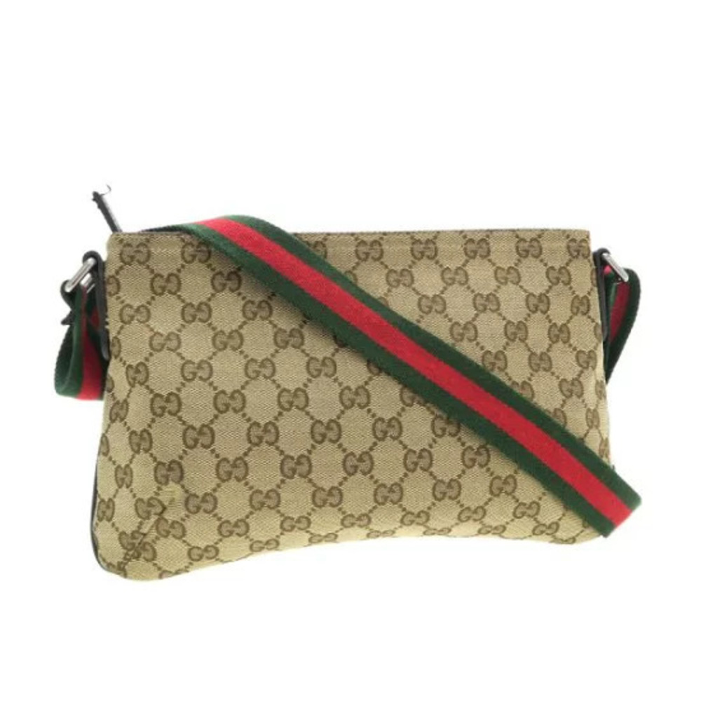 Gucci shoulder bag signature GG canvas web stripe Brown - Picture 3 of 9